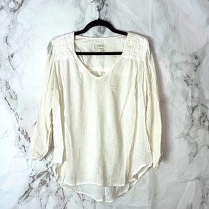 Current / Elliott flowy boho white top z20